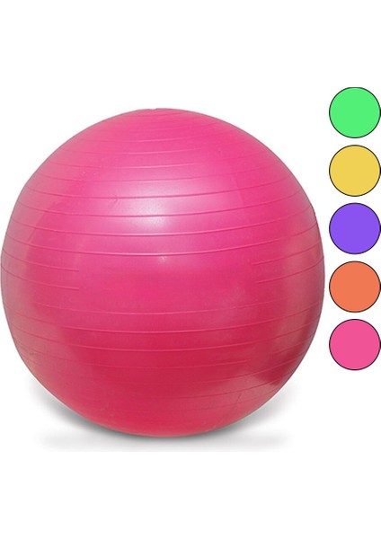 60CM Plates Topu Renkli - Çizgi Desenli Plastik Poşetli Ambalaj (4887)