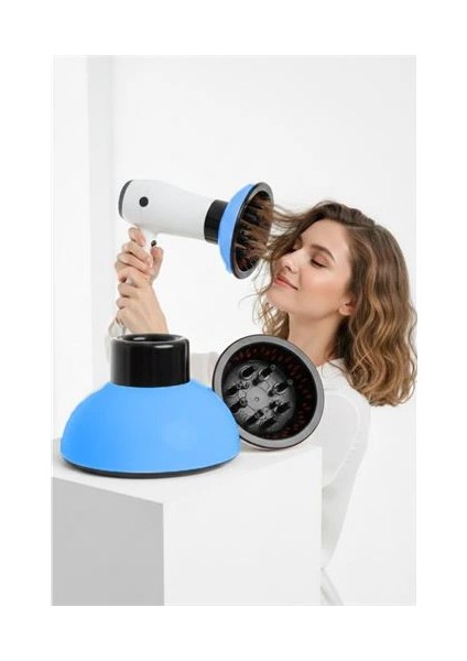 Bfs Fön Için Difüzör Vigo Başlık - Saç Kurutma Başlığı Profesyonel Mavi