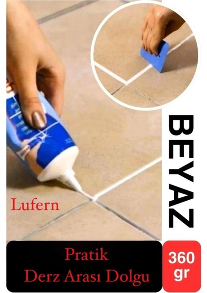 Premium Fayans Arası Beyaz Hazır Derz Dolgu Gaga Uç Tüp Mermer Mutfak Banyo Zemin Duvar Onarıcı