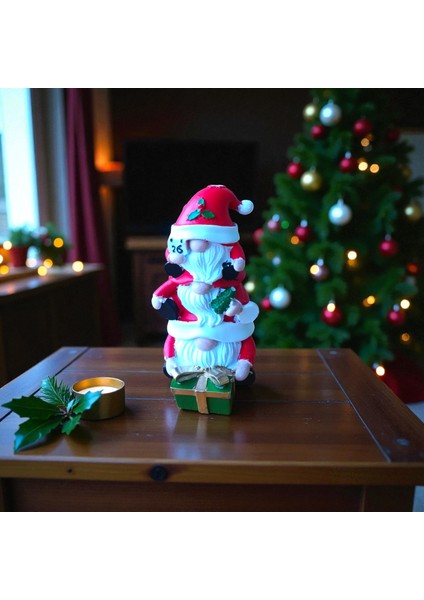 Yılbaşı Dekorasyon Cüce Biblo Yılbaşı Süslemeleri 16 cm Cüce Biblo