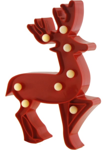 LED Işıklı Geyik Plastik Pilli Gece Lambası 25 cm fiyatları