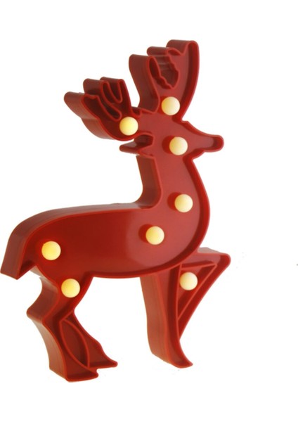 LED Işıklı Geyik Plastik Pilli Gece Lambası 25 cm modelleri