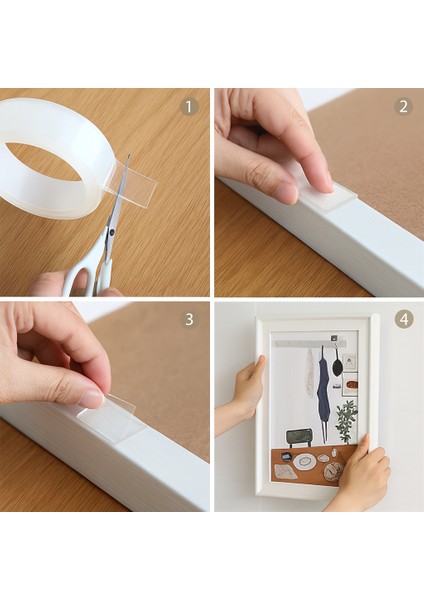 Şeffaf Çift Taraflı Nano Bant–2 Metre 18MM Iz Bırakmaz, Süper Güçlü Yapışkan, Çok Amaçlı Montaj Band fiyatları