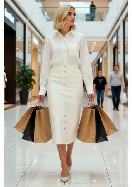 Kadın Düz Maxi Denim Etek Yaka Yok Kol Yok Kalıp A Line Fonksiyonel Dayanıklı Kaliteli Şık modelleri