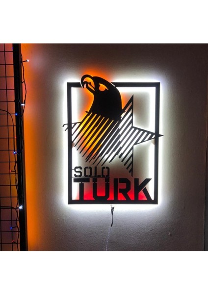 Solo Türk 70 x 100 LED Işıklı Tablo - Ahşap Duvar Dekorasyonu fiyatları