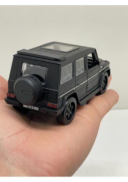 Mercedes G63 Jeep Siyah Metal Sesli Işıklı Diest Car Oyuncak Model Araba 12 cm modelleri