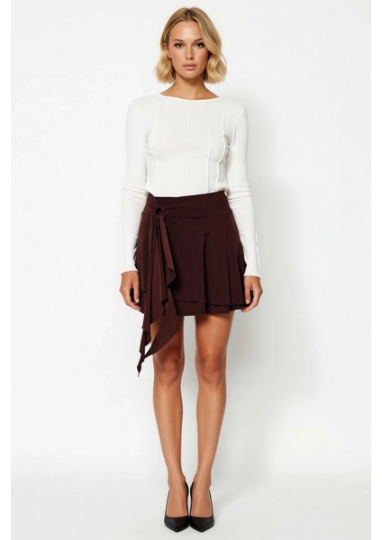 Kadın Yüksek Bel A Line Mini Örme Etek Fonksiyonel Dayanıklı Kaliteli Konforlu Estetik Şık fırsatları