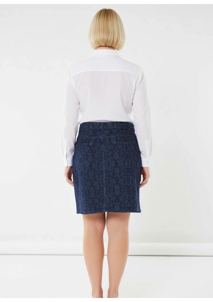 Kadın Etnik Desenli Yüksek Bel Denim Mini Etek Fonksiyonel Dayanıklı Kaliteli Konforlu Şık indirimleri