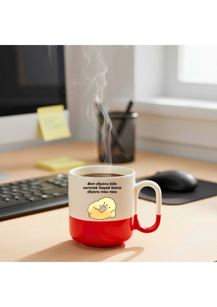 Ben Diyoru Kilo Vermek Baskılı-Hediyelik Seramik Kupa Bardak