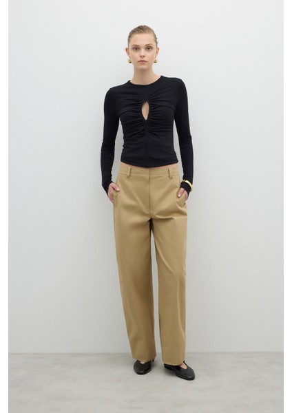 Konik Paça Pantolon Kahve K2612028_005 fırsatları