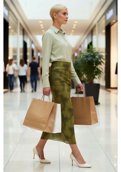 Kadın Kalem Kalıp Maxi Etek Büzgülü Drape Detaylı Fonksiyonel Dayanıklı Kaliteli Konforlu Şık modelleri