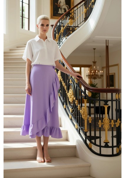 Kadın Maxi Etek Volanlı Anvelop Kalıp Düz Desen Aerobin Kumaş Fonksiyonel Dayanıklı Modern fiyatları