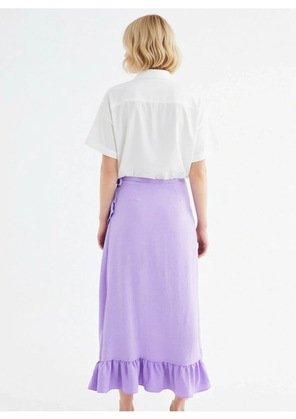 Kadın Maxi Etek Volanlı Anvelop Kalıp Düz Desen Aerobin Kumaş Fonksiyonel Dayanıklı Modern indirimleri