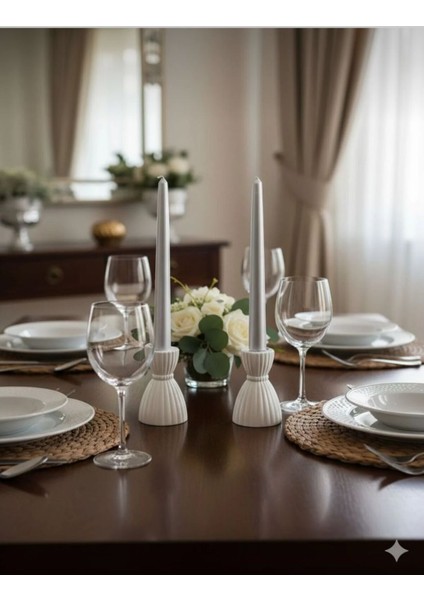 Şamdan Set Mumluk El Yapımı Taştozu Lumos Set