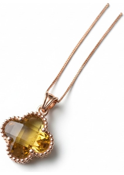 925 Ayar Gümüş Kadın Kolye – Renk Değiştiren Taşlı Bronz fırsatları