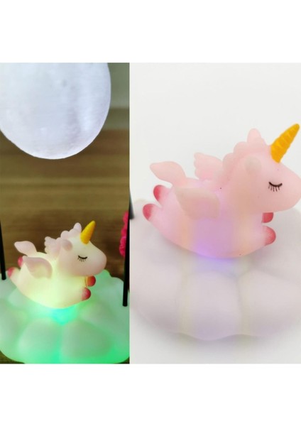 Işık Altında Sallanan Renk Değiştiren Unicornlu Gece Lambası ID:8226