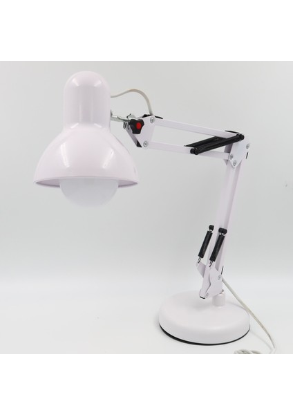 Şık 5 Eksenli Metal Masa Lambası, 55CM, Beyaz Renk, Modern ve Fonksiyonel Tasarım