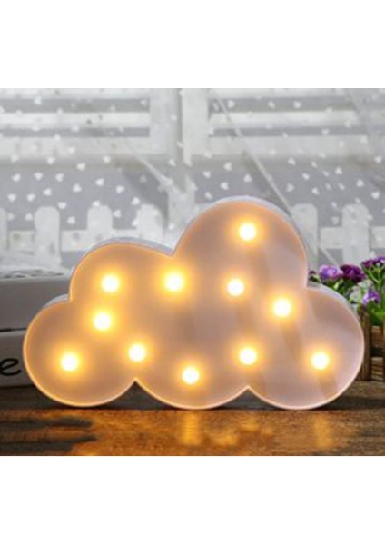 Dekoratif LED Işıklı Bulut Gece Lambası Beşik-Çocuk Odası Ev Ofis Duvara Monte Edilebilir Pilli LED