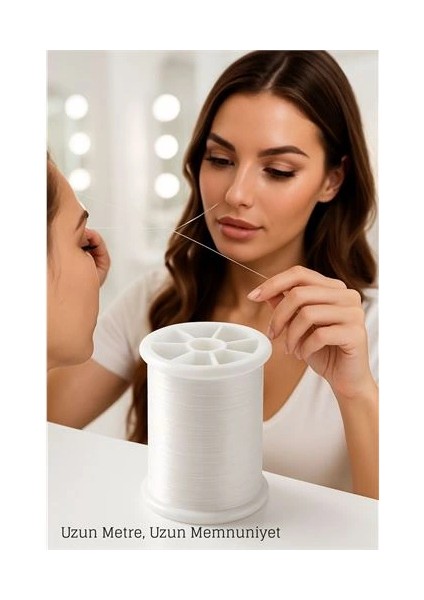 Bfs Profesyonel Kuaför Kaş Bıyık Alma Ipi – Ekstra Sağlam 500 Metre Beyaz