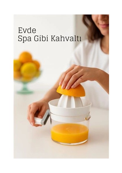 Bfs Manuel Kollu Narenciye Sıkacağı – 500 ml Kapasiteli, 17X12 Cm, Pratik ve Dayanıklı