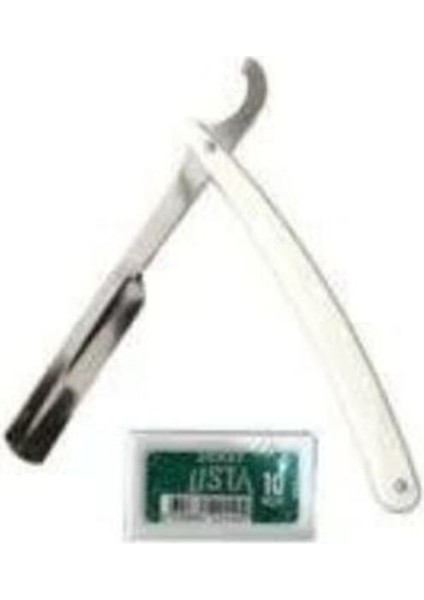 Ustura Sakal Şekillendirme Tıraş Usturası Berber Kuaför Usturası ve 10'luyedek Bıçak