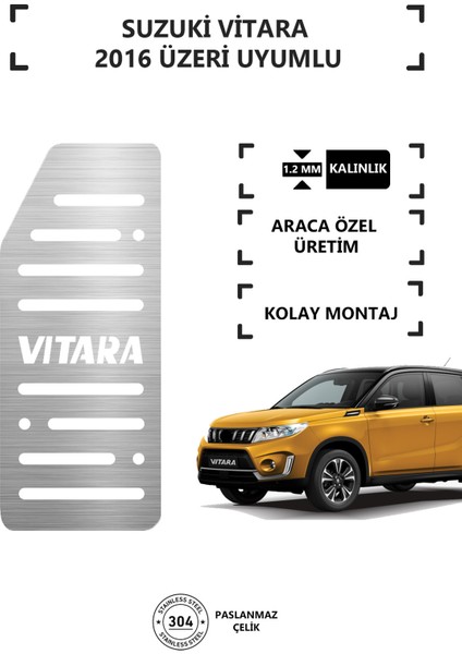 Suzukı Vıtara 2016 Üzeri Ayak Dinlendirme Pedalı Krom Ayak Dayama Pedalı