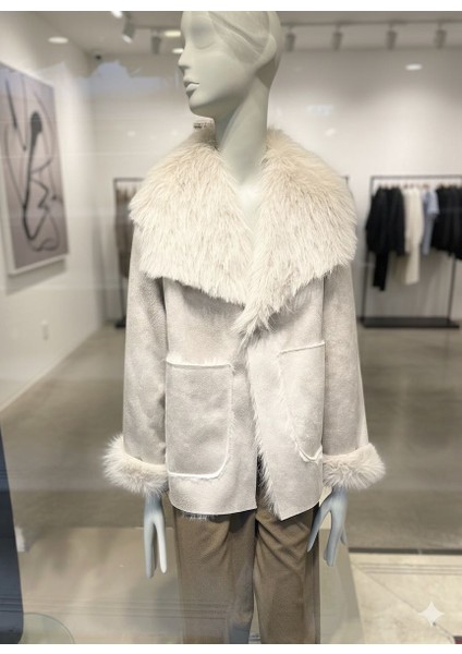 Kadın Kürk Iki Taraflı Giyilebilen Mont