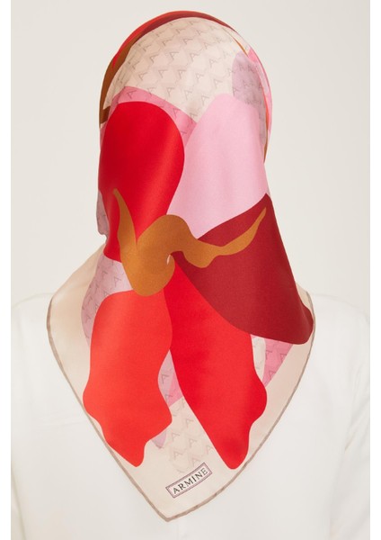 Geometrik Desenli Sura Ipek Eşarp 24YA9120 05 fırsatları