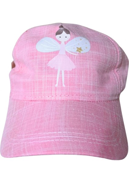 Peri Baskılı Kız Siperli Şapka