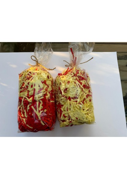 Sarı Kırmızı Kırpık Kağıt 50 gr | Z Zigzag Kutu Dolgu ve Süsleme Kağıdı | Hediye Kutusu Için fiyatları