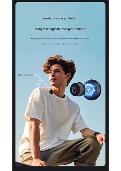 Kablosuz Profesyonel Ikili Yayın Yaka Mikrofonu Şarj Kutu Mıknatıslı Typce Lightning Çıkış fırsatları