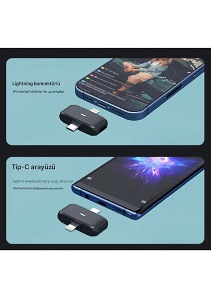 Kablosuz Profesyonel Ikili Yayın Yaka Mikrofonu Şarj Kutu Mıknatıslı Typce Lightning Çıkış indirimleri