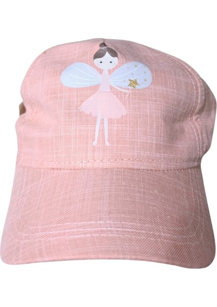Peri Baskılı Kız Siperli Şapka