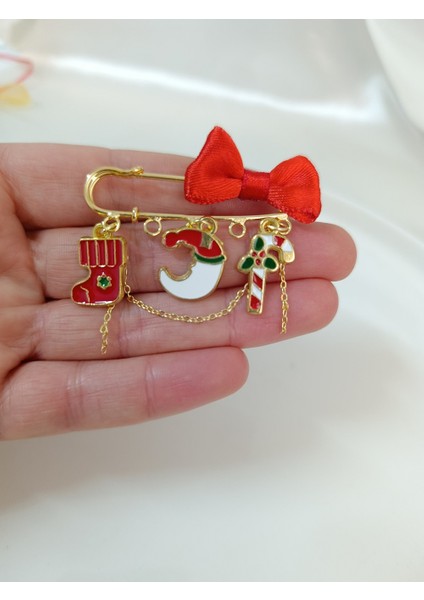 Yılbaşı Temalı Yaka Iğnesi Yeniyıl Broş Yılbaşı Hediyesi