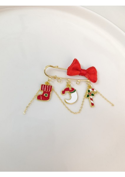 Yılbaşı Temalı Yaka Iğnesi Yeniyıl Broş Yılbaşı Hediyesi modelleri