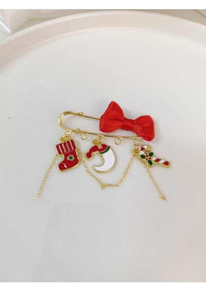 Yılbaşı Temalı Yaka Iğnesi Yeniyıl Broş Yılbaşı Hediyesi