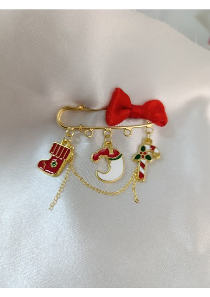 Yılbaşı Temalı Yaka Iğnesi Yeniyıl Broş Yılbaşı Hediyesi