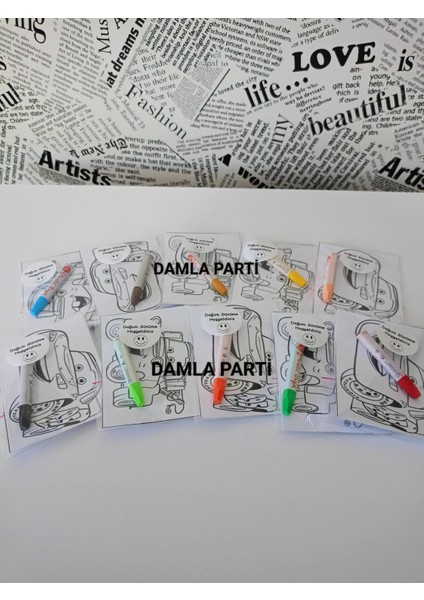 Cars Arabalar Hediyelik Pastel Boyama 2li, 10 Adet, Cars Arabalar Doğum Günü Parti Malzemeleri fiyatları