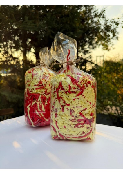 Sarı Kırmızı Kırpık Kağıt 100 gr | Z Zigzag Kutu Dolgu ve Süsleme Kağıdı | Hediye Kutusu Için indirimleri