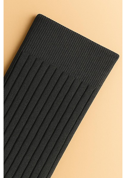 2 Çift Basic Kalın Pamuk Karışımlı Diz Üstü Çorap