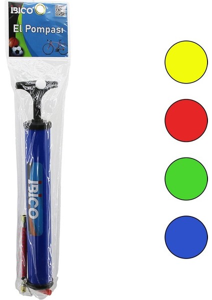 Mini El Pompası Bisiklet - Top 28 cm Pompa Hortum - Top Iğne - Uç (4887)