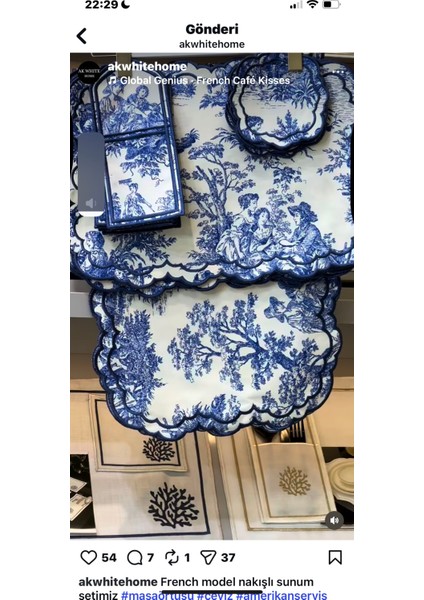 Fransız Sofra Takımı Runner fiyatları
