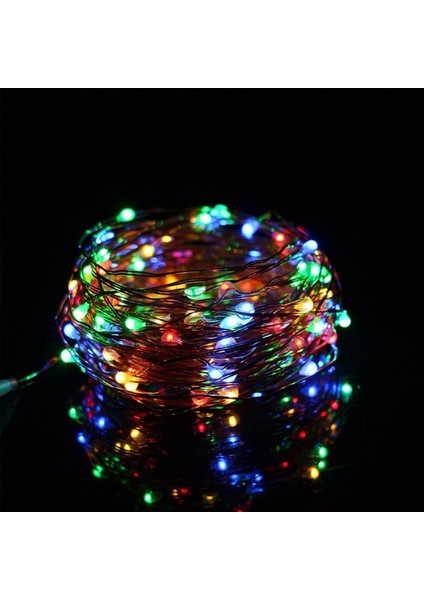Pilli Renkli Peri LED Işık Dekoratif Aydınlatma 5 Metre Rgb LED (4940)