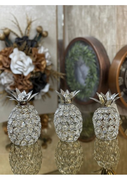 Ananas Figürlü Kristal Dekoratif 11-13-15 cm