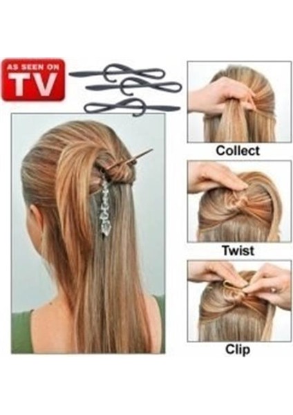 Kolay Saç Toplama Örgü Yapma Tokası Saç Şekillendirme Seti (4887) modelleri