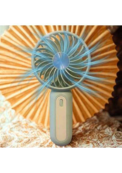 Masa Üstü Standlı USB ile Şarj Olabilen 3 Ayarlı Fan Modlu Çanta Tipi El Fanı (4940) indirimleri