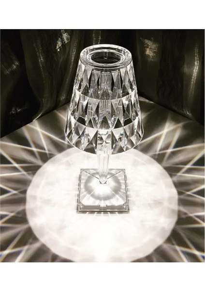 Kristal Abajur LED Kumandalı ve Dokunmatik Masa Lambası