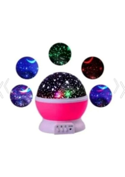 Pembe Çok Renkli ve Dönen Star Gece Lambası fiyatları