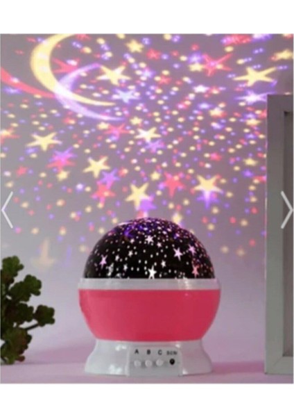 Pembe Çok Renkli ve Dönen Star Gece Lambası modelleri