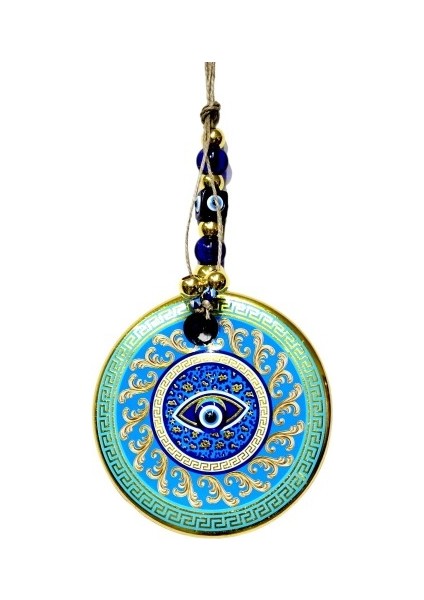 Yaldızlı Turkuaz Renk Duvar Süsü Cam Duvar Dekoru